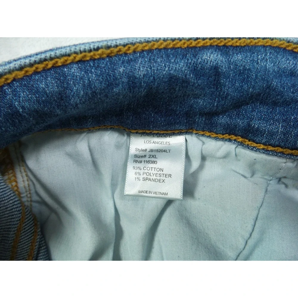 Judy Blue Jean Shorts Womens Size 2XL Blue Denim Cut-Off Hight Rise Stretch